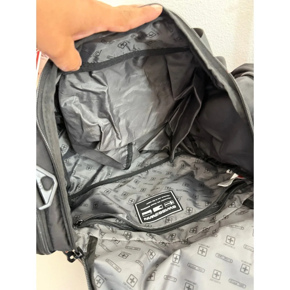 Swisswin Black Red Duffel Bag Travel Gym‎ Overnight Weekend Carry On Luggage